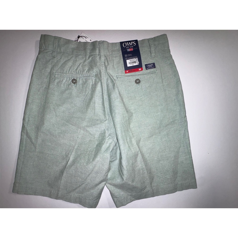Chaps Mens Forest Green Coastland Stretch Chino Shorts Size 30w 9 Inseam NWT - Picture 6 of 8